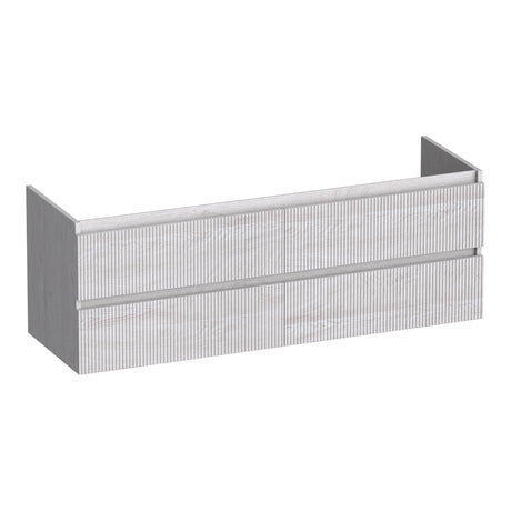 BRAUER Joy Wavy onderkast 140 met 4 softclose lades greeploos en 2 sifon uitsparingen Forest Seashell OK-JYW140FS