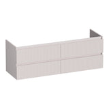 BRAUER Joy Wavy onderkast 140 met 4 softclose lades greeploos en 2 sifon uitsparingen mat zand OK-JYW140MS