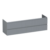 BRAUER Joy Wavy onderkast 160 met 4 softclose lades greeploos en 2 sifon uitsparingen mat grijs OK-JYW160MG