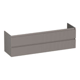 BRAUER Joy Wavy onderkast 160 met 4 softclose lades greeploos en 2 sifon uitsparingen mat taupe OK-JYW160MT
