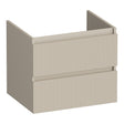 BRAUER Joy Wavy onderkast 60 met 2 softclose lades greeploos en 1 sifon uitsparing mat beige OK-JYW60MB