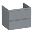 BRAUER Joy Wavy onderkast 60 met 2 softclose lades greeploos en 1 sifon uitsparing mat grijs OK-JYW60MG