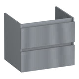BRAUER Joy Wavy onderkast 60 met 2 softclose lades greeploos en 1 sifon uitsparing mat grijs OK-JYW60MG