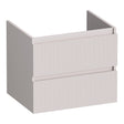 BRAUER Joy Wavy onderkast 60 met 2 softclose lades greeploos en 1 sifon uitsparing mat zand OK-JYW60MS