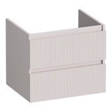 BRAUER Joy Wavy onderkast 60 met 2 softclose lades greeploos en 1 sifon uitsparing mat zand OK-JYW60MS
