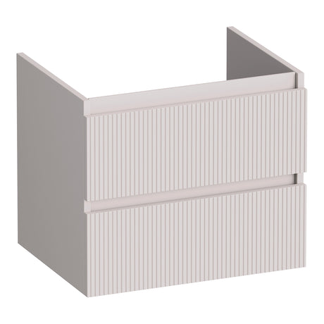 BRAUER Joy Wavy onderkast 60 met 2 softclose lades greeploos en 1 sifon uitsparing mat zand OK-JYW60MS