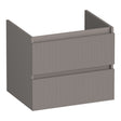 BRAUER Joy Wavy onderkast 60 met 2 softclose lades greeploos en 1 sifon uitsparing mat taupe OK-JYW60MT