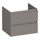 BRAUER Joy Wavy onderkast 60 met 2 softclose lades greeploos en 1 sifon uitsparing mat taupe OK-JYW60MT