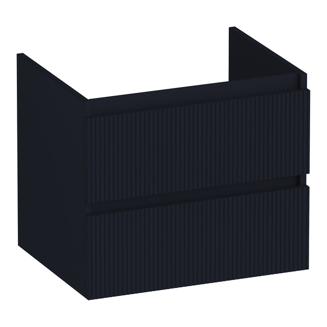 BRAUER Joy Wavy onderkast 60 met 2 softclose lades greeploos en 1 sifon uitsparing mat zwart OK-JYW60MZ