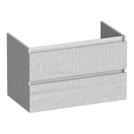 BRAUER Joy Wavy onderkast 80 met 2 softclose lades greeploos en 1 sifon uitsparing Forest Seashell OK-JYW80FS
