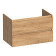 BRAUER Joy Wavy onderkast 80 met 2 softclose lades greeploos en 1 sifon uitsparing Forest Tan OK-JYW80FT