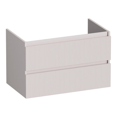 BRAUER Joy Wavy onderkast 80 met 2 softclose lades greeploos en 1 sifon uitsparing mat zand OK-JYW80MS