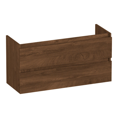 BRAUER Joy Wavy onderkast ondiep 100 met 2 softclose lades greeploos en 1 sifon uitsparing Forest Cacao OK-JYWO100FC