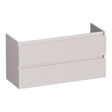 BRAUER Joy Wavy onderkast ondiep 100 met 2 softclose lades greeploos en 1 sifon uitsparing mat zand OK-JYWO100MS