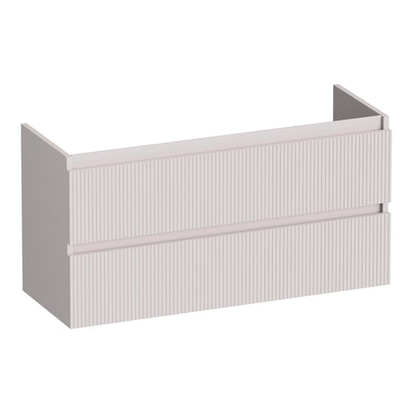 BRAUER Joy Wavy onderkast ondiep 100 met 2 softclose lades greeploos en 1 sifon uitsparing mat zand OK-JYWO100MS