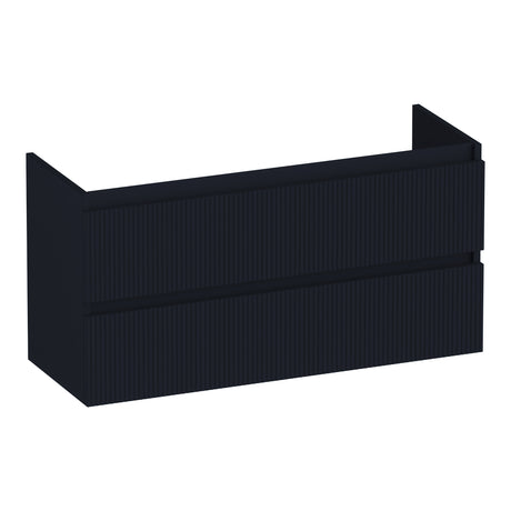 BRAUER Joy Wavy onderkast ondiep 100 met 2 softclose lades greeploos en 1 sifon uitsparing mat zwart OK-JYWO100MZ