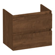 BRAUER Joy Wavy onderkast ondiep 60 met 2 softclose lades greeploos en 1 sifon uitsparing Forest Cacao OK-JYWO60FC