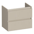 BRAUER Joy Wavy onderkast ondiep 60 met 2 softclose lades greeploos en 1 sifon uitsparing mat beige OK-JYWO60MB