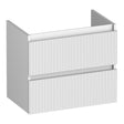 BRAUER Joy Wavy onderkast ondiep 60 met 2 softclose lades greeploos en 1 sifon uitsparing mat wit OK-JYWO60MW