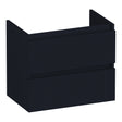 BRAUER Joy Wavy onderkast ondiep 60 met 2 softclose lades greeploos en 1 sifon uitsparing mat zwart OK-JYWO60MZ