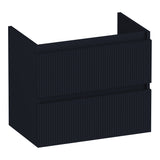 BRAUER Joy Wavy onderkast ondiep 60 met 2 softclose lades greeploos en 1 sifon uitsparing mat zwart OK-JYWO60MZ