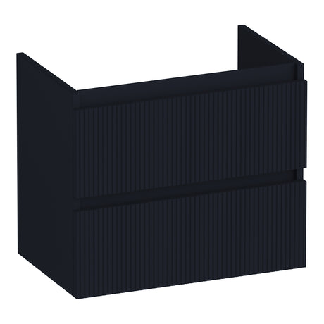 BRAUER Joy Wavy onderkast ondiep 60 met 2 softclose lades greeploos en 1 sifon uitsparing mat zwart OK-JYWO60MZ