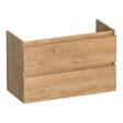 BRAUER Joy Wavy onderkast ondiep 80 met 2 softclose lades greeploos en 1 sifon uitsparing Forest Tan OK-JYWO80FT
