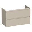 BRAUER Joy Wavy onderkast ondiep 80 met 2 softclose lades greeploos en 1 sifon uitsparing mat beige OK-JYWO80MB