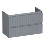 BRAUER Joy Wavy onderkast ondiep 80 met 2 softclose lades greeploos en 1 sifon uitsparing mat grijs OK-JYWO80MG