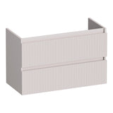 BRAUER Joy Wavy onderkast ondiep 80 met 2 softclose lades greeploos en 1 sifon uitsparing mat zand OK-JYWO80MS