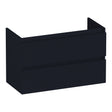 BRAUER Joy Wavy onderkast ondiep 80 met 2 softclose lades greeploos en 1 sifon uitsparing mat zwart OK-JYWO80MZ