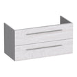 BRAUER Trust onderkast 100 excl. opbouwgrepen met 2 softclose lades en 1 sifon uitsparing Forest Seashell OK-TR100FS