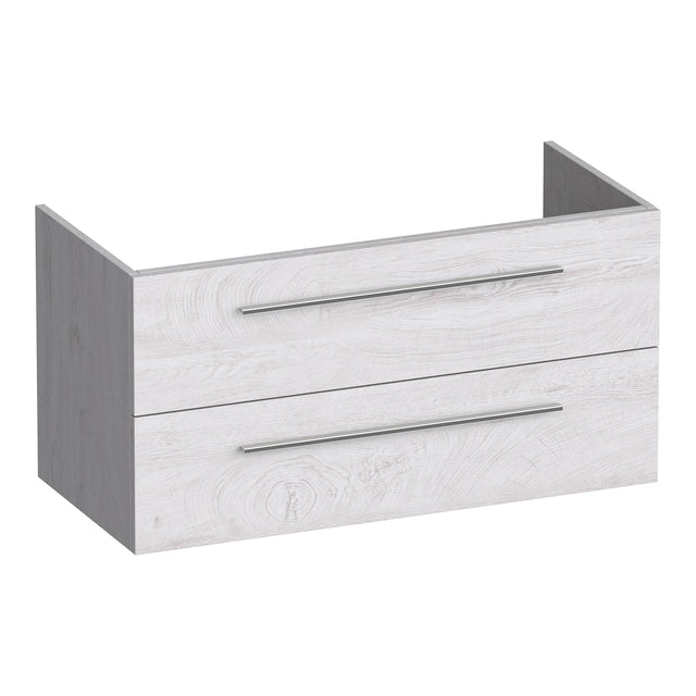 BRAUER Trust onderkast 100 excl. opbouwgrepen met 2 softclose lades en 1 sifon uitsparing Forest Seashell OK-TR100FS