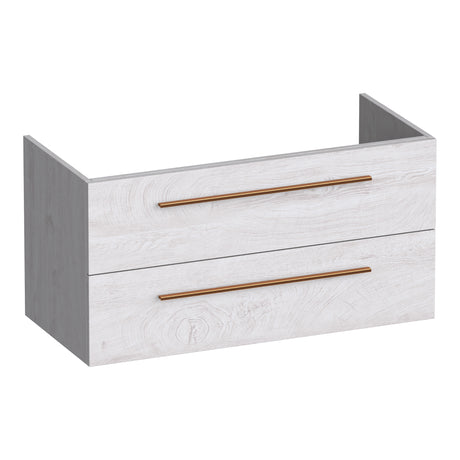 BRAUER Trust onderkast 100 excl. opbouwgrepen met 2 softclose lades en 1 sifon uitsparing Forest Seashell OK-TR100FS