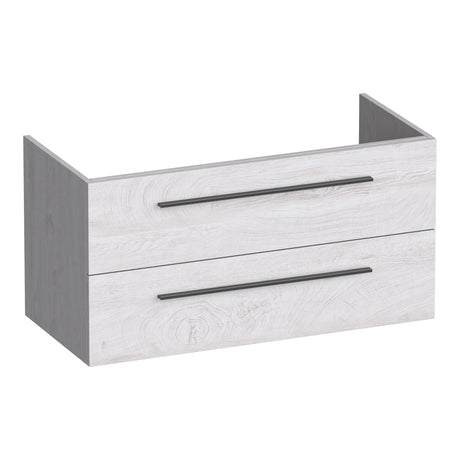 BRAUER Trust onderkast 100 excl. opbouwgrepen met 2 softclose lades en 1 sifon uitsparing Forest Seashell OK-TR100FS
