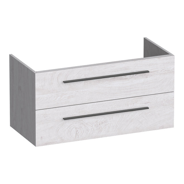 BRAUER Trust onderkast 100 excl. opbouwgrepen met 2 softclose lades en 1 sifon uitsparing Forest Seashell OK-TR100FS