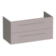 BRAUER Trust onderkast 100 excl. opbouwgrepen met 2 softclose lades en 1 sifon uitsparing Timber Greige OK-TR100TE