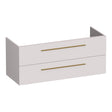 BRAUER Trust onderkast 120 excl. opbouwgrepen met 2 softclose lades en 2 sifon uitsparingen mat zand OK-TR120-2MS
