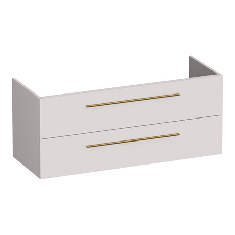 BRAUER Trust onderkast 120 excl. opbouwgrepen met 2 softclose lades en 2 sifon uitsparingen mat zand OK-TR120-2MS