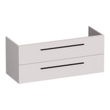 BRAUER Trust onderkast 120 excl. opbouwgrepen met 2 softclose lades en 2 sifon uitsparingen mat zand OK-TR120-2MS