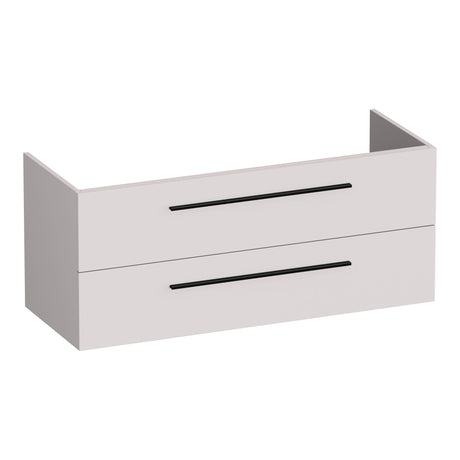 BRAUER Trust onderkast 120 excl. opbouwgrepen met 2 softclose lades en 2 sifon uitsparingen mat zand OK-TR120-2MS