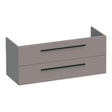 BRAUER Trust onderkast 120 excl. opbouwgrepen met 2 softclose lades en 2 sifon uitsparingen mat taupe OK-TR120-2MT