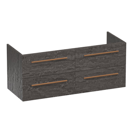 BRAUER Trust onderkast 120 excl. opbouwgrepen met 4 softclose lades en 2 sifon uitsparingen Damascus OK-TR120-4DA