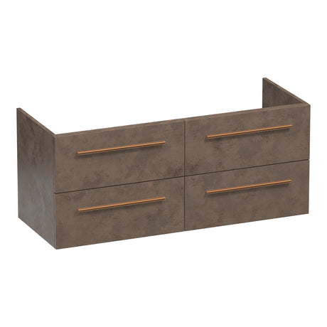 BRAUER Trust onderkast 120 excl. opbouwgrepen met 4 softclose lades en 2 sifon uitsparingen Erosion OK-TR120-4ER