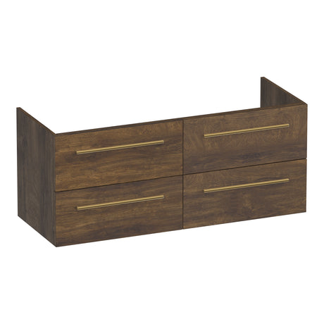BRAUER Trust onderkast 120 excl. opbouwgrepen met 4 softclose lades en 2 sifon uitsparingen Grove OK-TR120-4GR