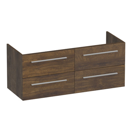 BRAUER Trust onderkast 120 excl. opbouwgrepen met 4 softclose lades en 2 sifon uitsparingen Grove OK-TR120-4GR