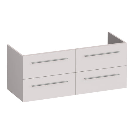 BRAUER Trust onderkast 120 excl. opbouwgrepen met 4 softclose lades en 2 sifon uitsparingen mat zand OK-TR120-4MS