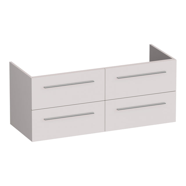 BRAUER Trust onderkast 120 excl. opbouwgrepen met 4 softclose lades en 2 sifon uitsparingen mat zand OK-TR120-4MS