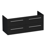 BRAUER Trust onderkast 120 excl. opbouwgrepen met 4 softclose lades en 2 sifon uitsparingen mat zwart OK-TR120-4MZ