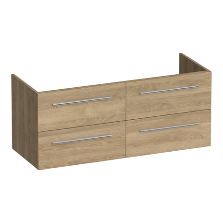 BRAUER Trust onderkast 120 excl. opbouwgrepen met 4 softclose lades en 2 sifon uitsparingen Sunlit OK-TR120-4SL